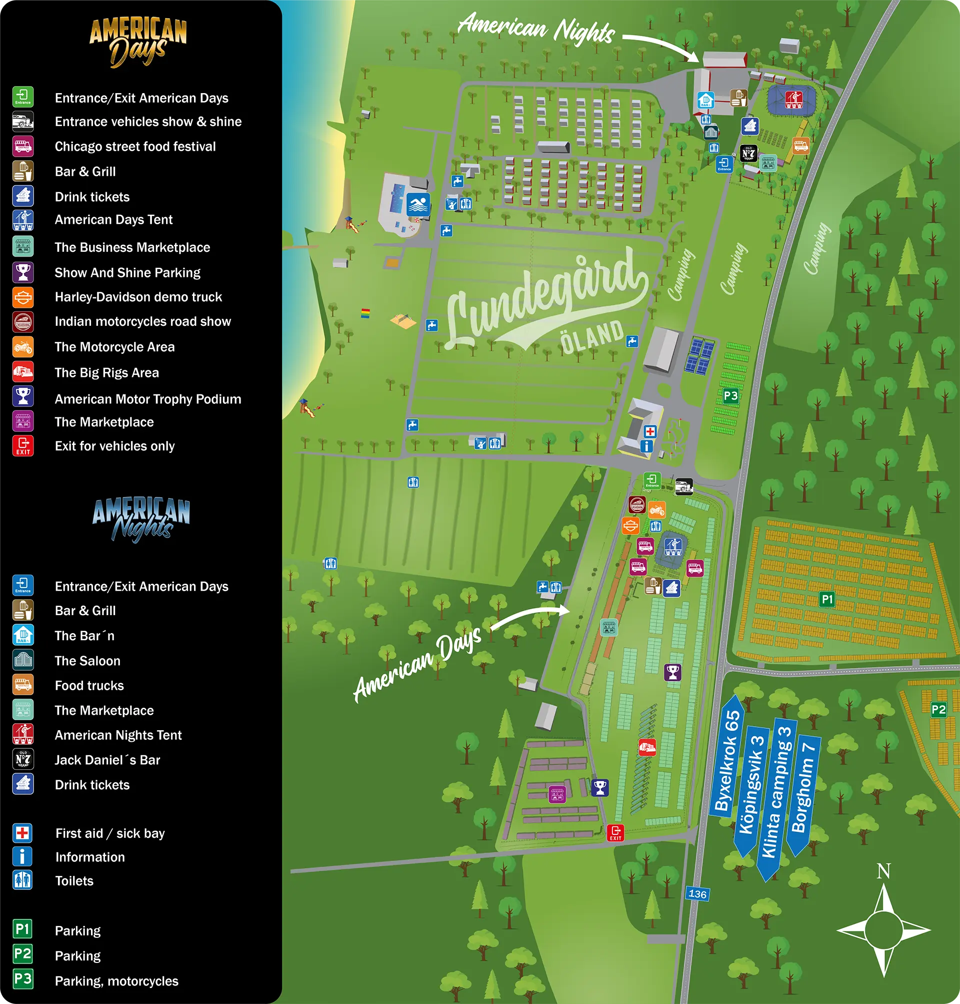 Map of area at American Days 2024 - American Days & American Nights